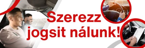 Autósiskola tábla piros