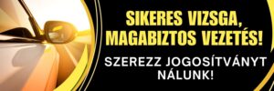 autósiskola fekete tábla és molinó elegáns reklám megjelenés