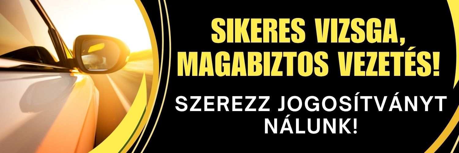 autósiskola fekete tábla és molinó elegáns reklám megjelenés