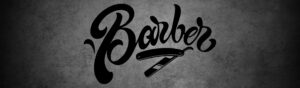 Letisztult barber shop molinó kültéri PVC ponyvából