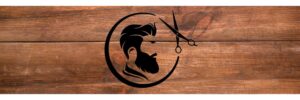 barber shop minimalista tábla és molinó letisztult modern design