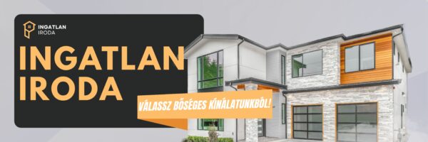 Elegáns ingatlaniroda cégtábla logóval, prémium minőségű kivitelben