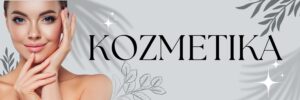 Szürke kozmetika cégtábla minimalista és elegáns stílusban