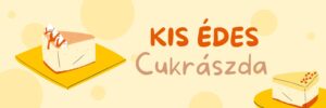 Retro stílusú cukrászda grafika karakteres tipográfiával, nosztalgikus hangulattal és figyelemfelkeltő színvilággal