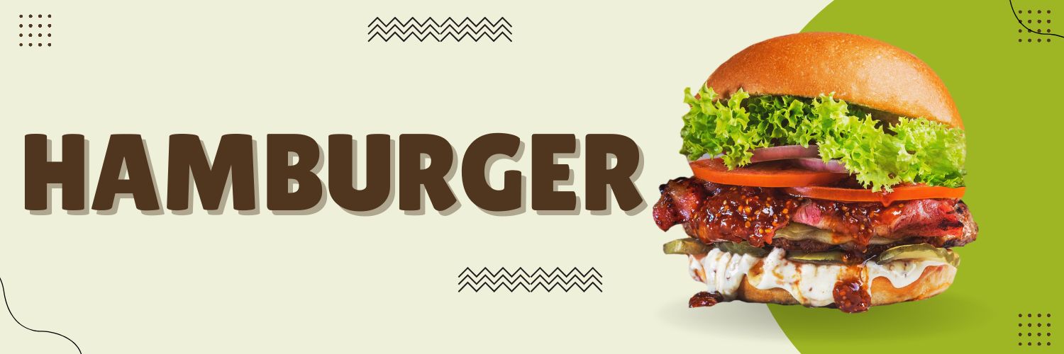 Zöld stílusú hamburger grafika friss hangulattal, természetes színvilággal és barátságos megjelenéssel